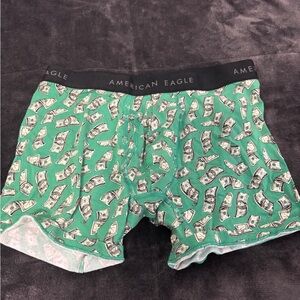American Eagle Outfitters Money Print Boxer Briefs - Green